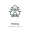 Paifang outline vector icon. Thin line black paifang icon, flat vector simple element illustration from editable architecture and