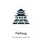 Paifang vector icon on white background. Flat vector paifang icon symbol sign from modern architecture and city collection for