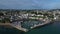 Paignton, Torbay, South Devon, England: DRONE VIEWS: Paignton Harbour and the sea (Clip 1)