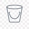 Pail vector icon isolated on transparent background, linear Pail