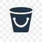 Pail vector icon isolated on transparent background, Pail trans