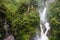 Pailon del Diablo waterfall in the Andes