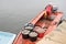 Pails with Fresh clams on fishing boat ready to go to fish market