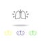 pain in the lungs multicolored icons. Element of human body pain can be used for web, logo, mobile app, UI, UX