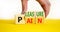 Pain or pleasure symbol. Concept words Pain or Pleasure on wooden cubes. Businessman hand. Beautiful yellow table white background