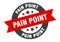 pain point sign. pain point round ribbon sticker. pain point