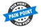 pain point sign. pain point round ribbon sticker. pain point