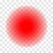 Pain Red Circle Icon For Inflammatory Ache Point. Vector Symbol For Muscular Pain Or Headache And Painkiller Medicine