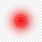 Pain red circle painkiller ache target vector icon