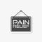 Pain relief or management by painkiller or other treatment chronic back pain sign