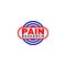 Pain Research Company Logo Design Template, Blue, Red, Simple Logo Concept