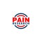 Pain Research Company Logo Design Template, Blue, Red, Simple Logo Concept