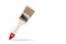 Paint brush with coarse bristles, working tool, isolate on a white background