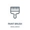 paint brush icon vector from miscellaneous collection. Thin line paint brush outline icon vector illustration. Linear symbol for