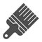 Paint brush solid icon. Painter tool vector illustration isolated on white. Repair glyph style design, designed for web