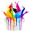 Paint bucket color splash