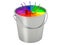 Paint Bucket - color wheel - on white