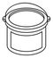 Paint bucket icon. Closed plastic or metal container