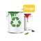paint can with recycle symbol. Vector illustration decorative design
