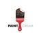 Paint cream logo design concept