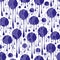 Paint dripping seamless vector pattern background. Periwinkle purple violet backdrop with liquid running brush stroke