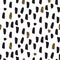 Paint glitter brushstrokes seamless vector black and white pattern.