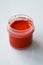 Paint in jars. gouache. bright color. material for artists, drawing.