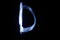 Paint with light on black background letter D
