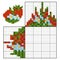 Paint by number puzzle nonogram, Strawberry