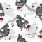 Paint Piano Seamless Pattern Art