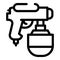 Paint pistol icon, outline style