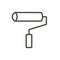 Paint roller icon vector. Line paint tool symbol.