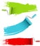 Paint roller set with wall paint colorful isolated vector