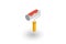 Paint Roller tool isometric flat icon. 3d vector