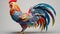 Paint a vivid picture of the indian rooster