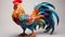 Paint a vivid picture of the indian rooster