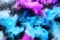 paint water color mystery blue pink contrast vapor floating splash cloud