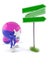 Paintball character blank signpost