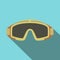 Paintball goggles flat icon