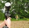 Paintball gun in action