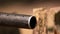 Paintball Gun Muzzle Shooting. Close Up View. Extreme Military Team Sport