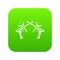 Paintball guns icon digital green