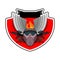 Paintball logo. Military emblem. Army sign. Helmet and weapons.