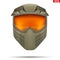Paintball mask with goggles.