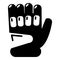 Paintball sport glove icon, simple style