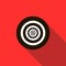 Paintball target icon, flat style