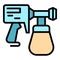 Paintbrush sprayer icon vector flat