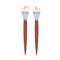 Paintbrushes for painting. Paint brushes with angular wash bristles. Artists wide drawing tools with wood handle