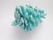 Painted arctic blue color pine cone