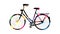 Painted Bicycle With Colored Blobs - Vector Illustration - Isolated On White Background